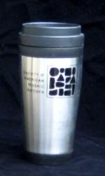 Product Description: Aluminum finish, 8oz Insulated Travel Mug</br> SAMA Logo Insulated Travel Mug